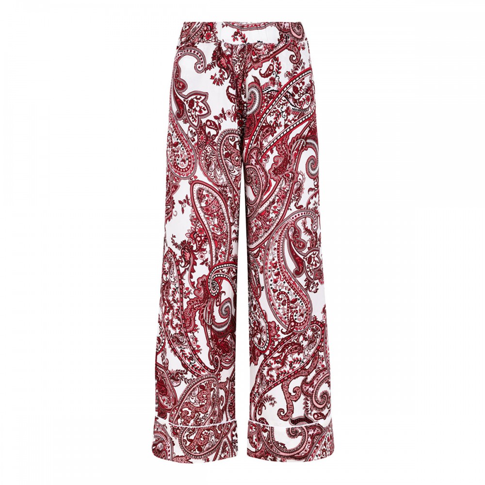 Paisley print silk pants
