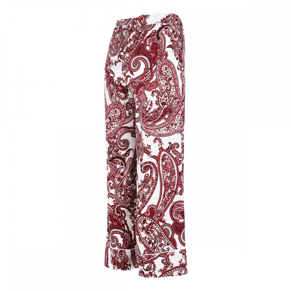 Paisley print silk pants