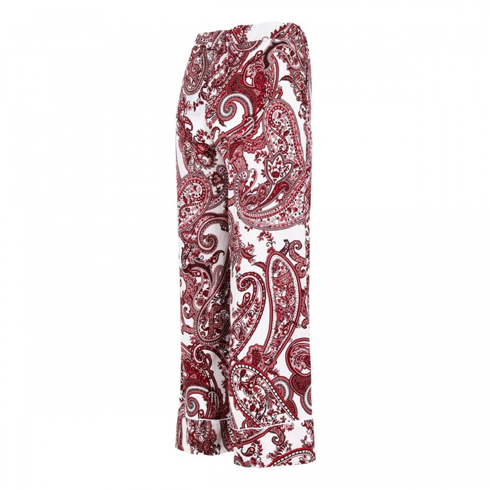 Paisley print silk pants