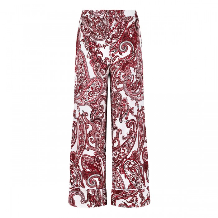 Paisley print silk pants