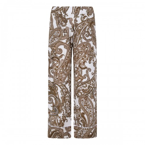 Paisley print silk pants