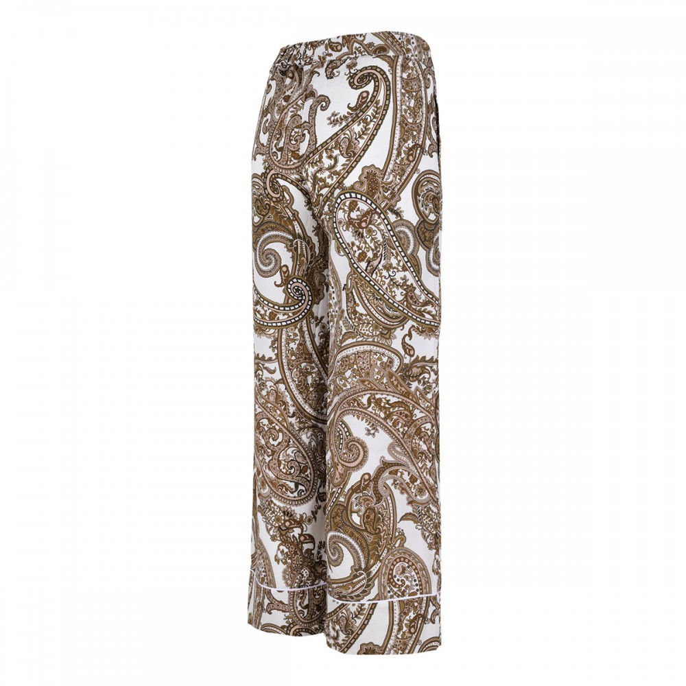 Paisley print silk pants