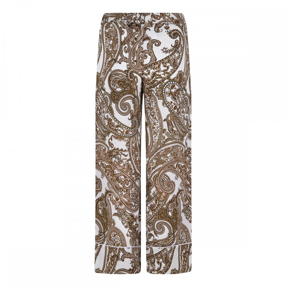 Paisley print silk pants