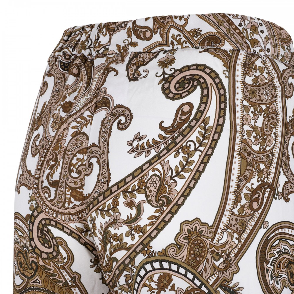 Paisley print silk pants