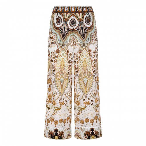 Printed silk pants