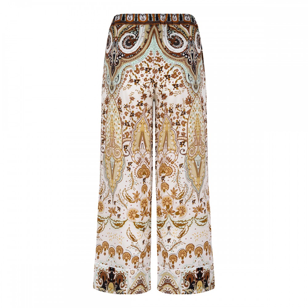 Printed silk pants