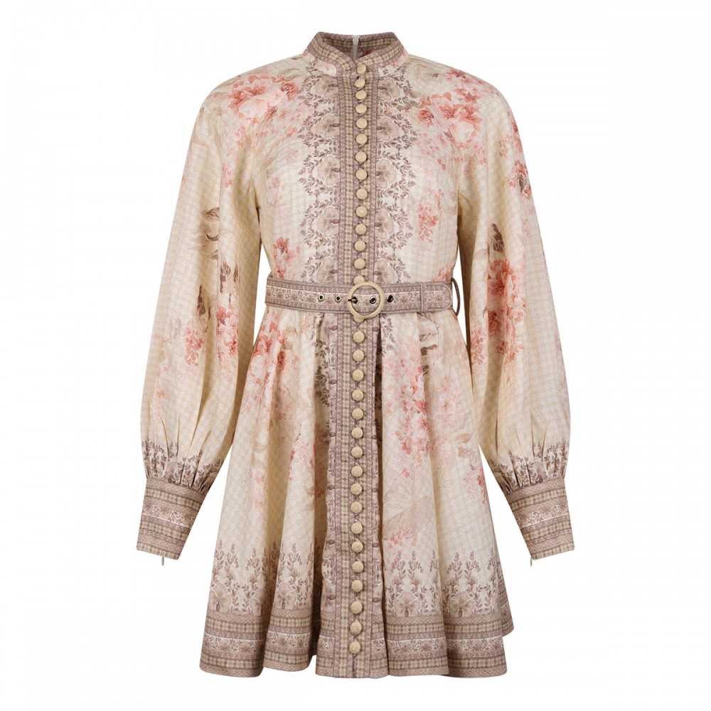 Illuminate buttoned mini dress