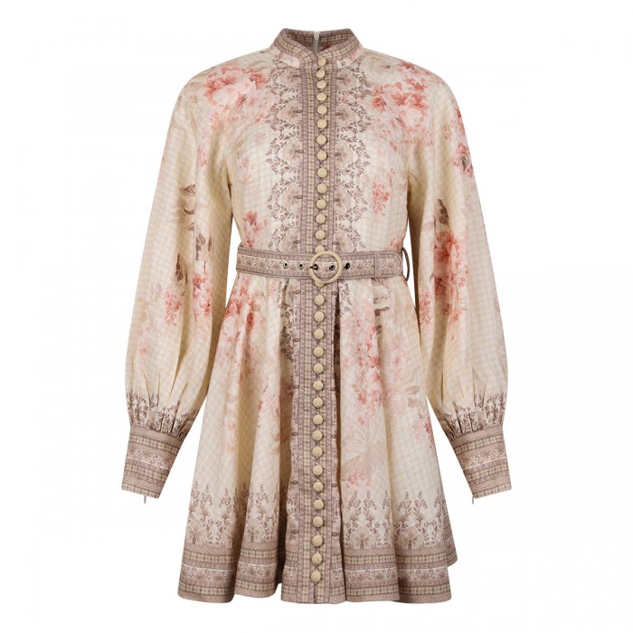 Illuminate buttoned mini dress