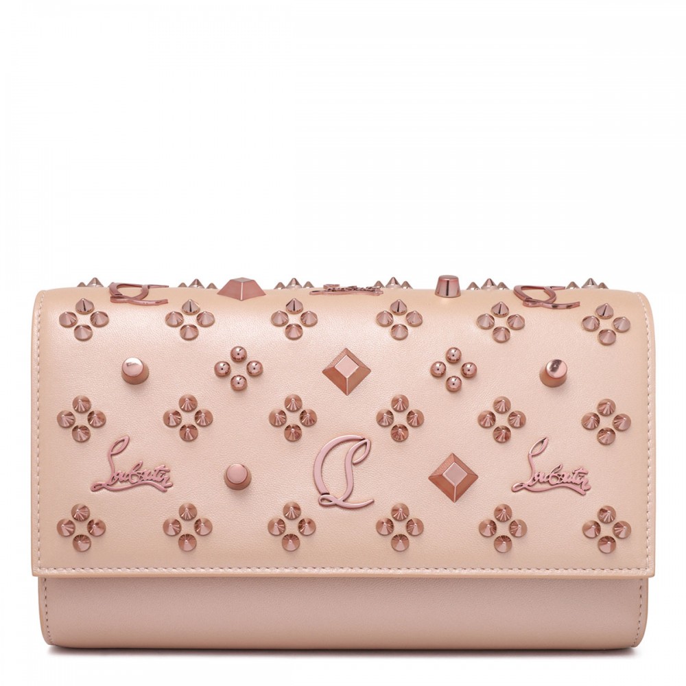 Paloma pearlescent leather clutch