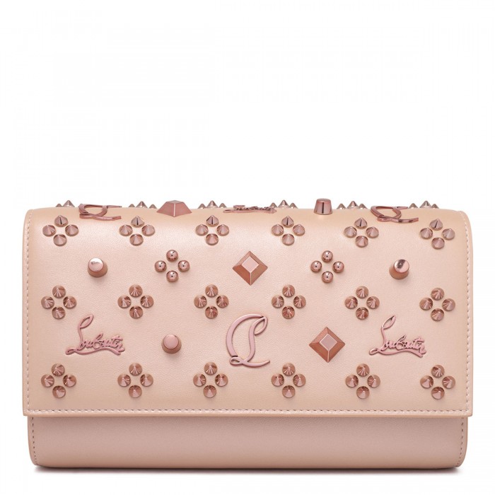 Paloma pearlescent leather clutch