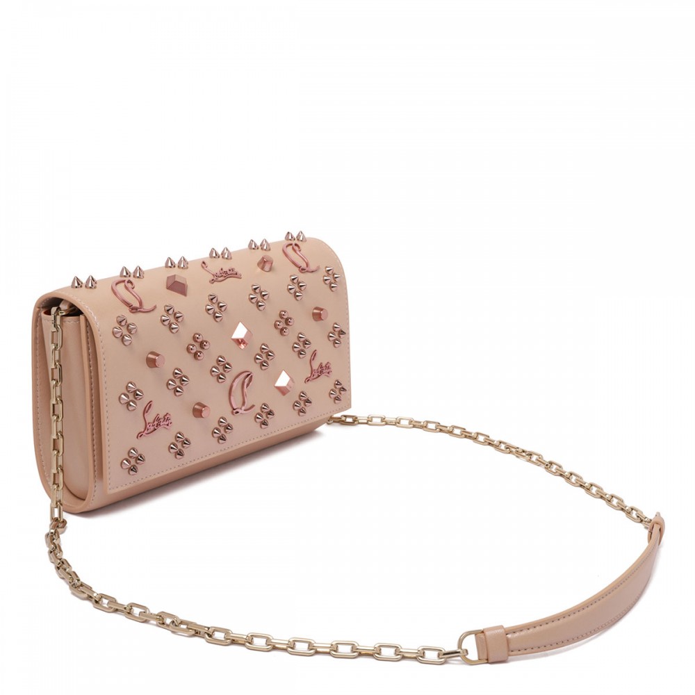 Paloma pearlescent leather clutch