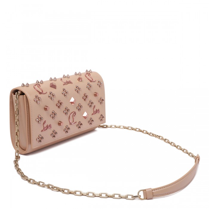 Paloma pearlescent leather clutch