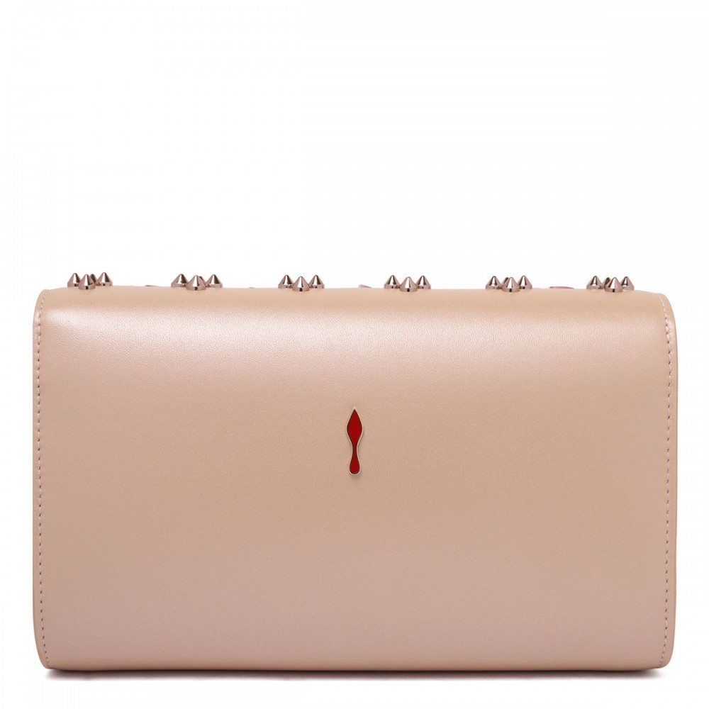 Paloma pearlescent leather clutch
