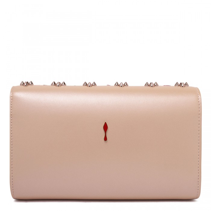 Paloma pearlescent leather clutch