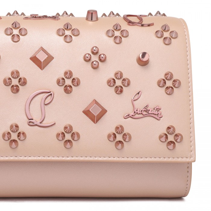 Paloma pearlescent leather clutch