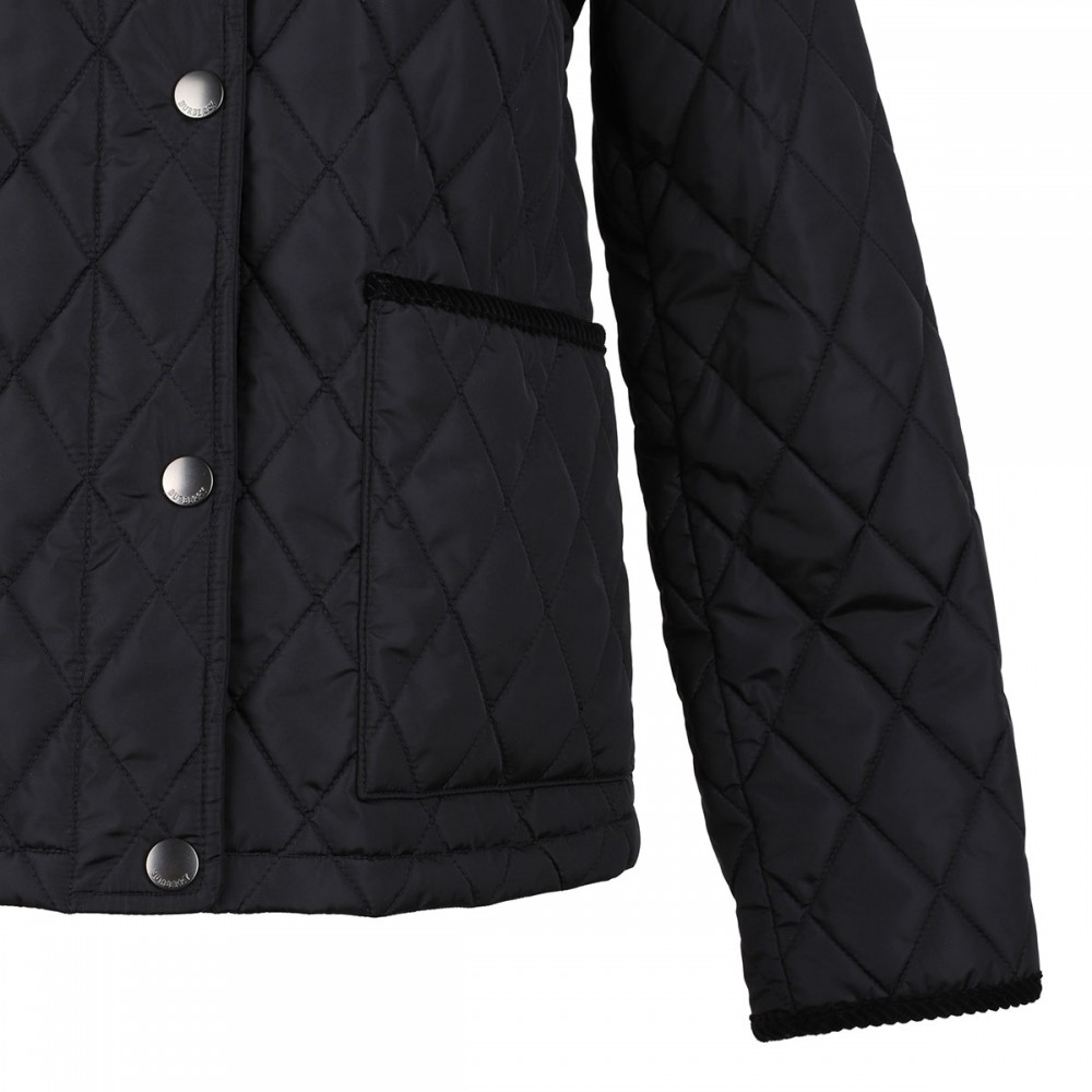 Cropped quilted nylon jacket