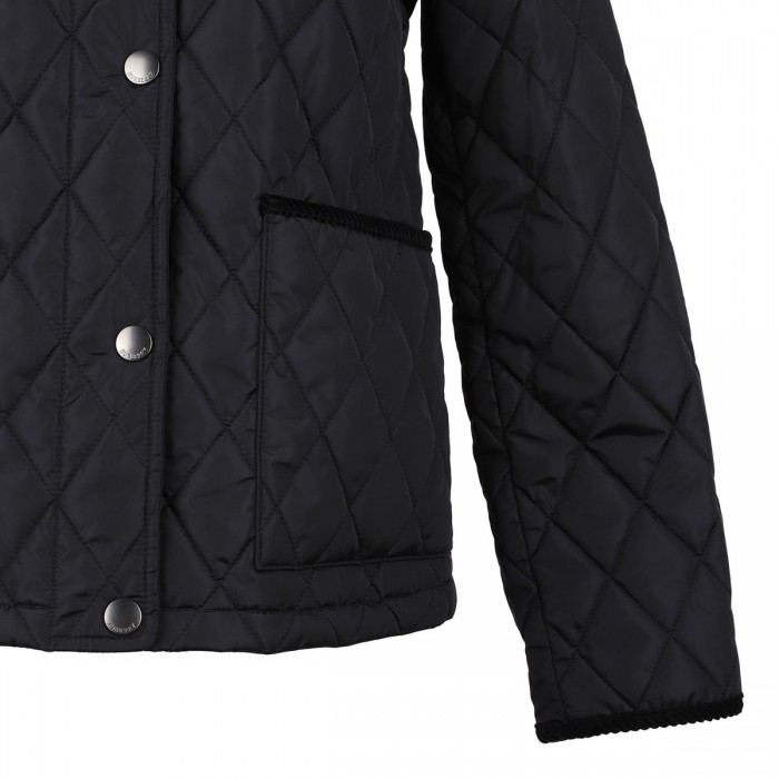Cropped quilted nylon jacket