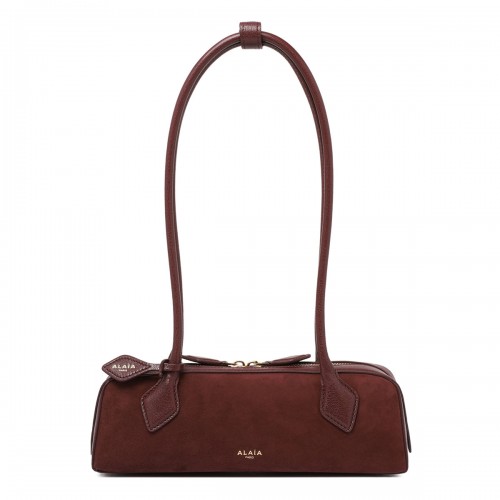 Le Teckel small suede bag