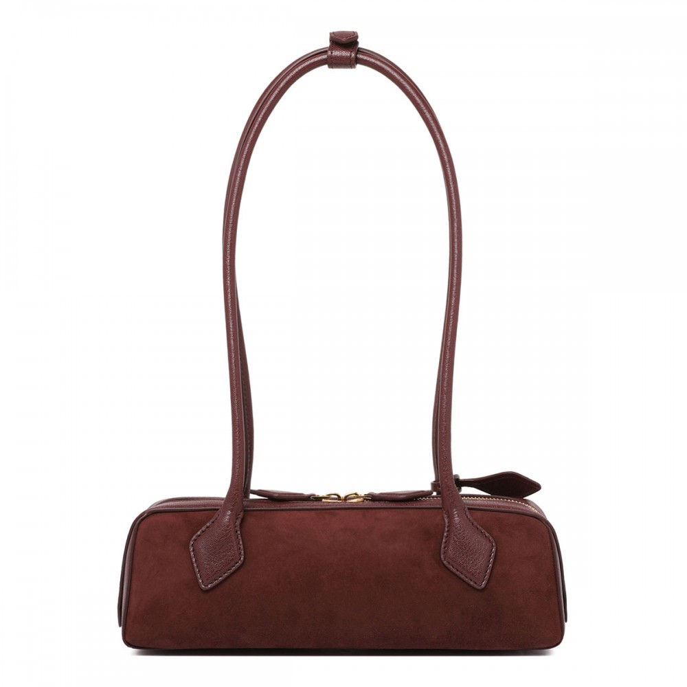 Le Teckel small suede bag