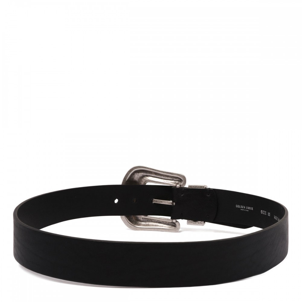 Black leather belt