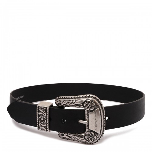 Black leather belt