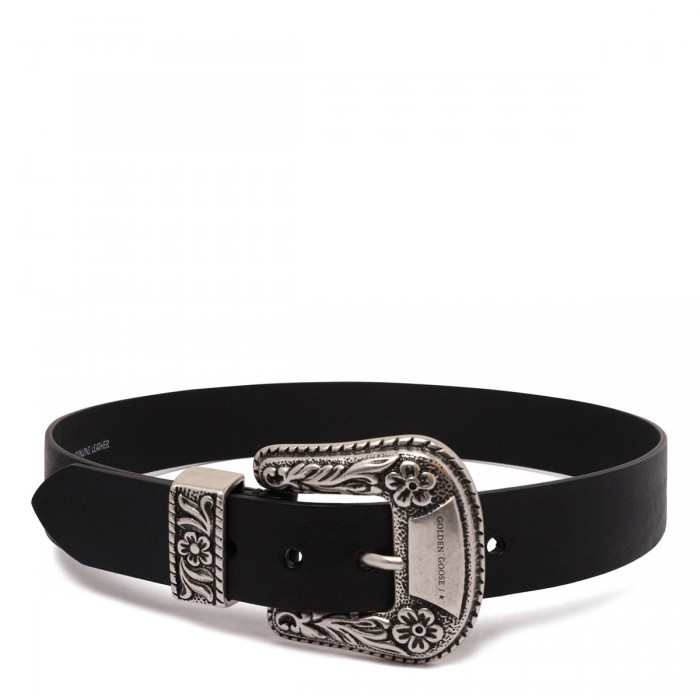 Black leather belt