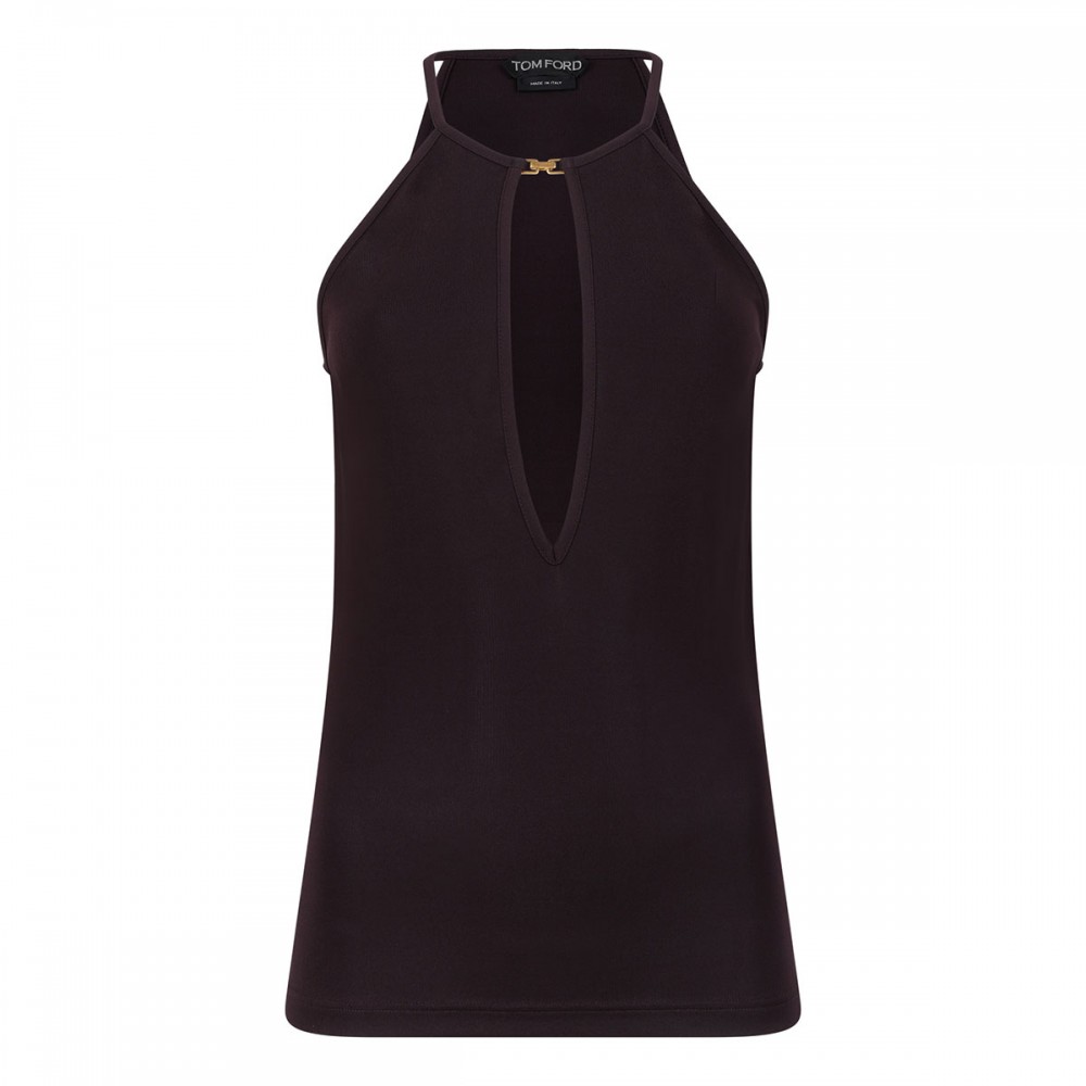 Plum-hue viscose top