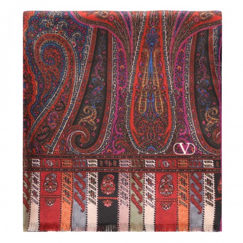 Multicolor silk scarf