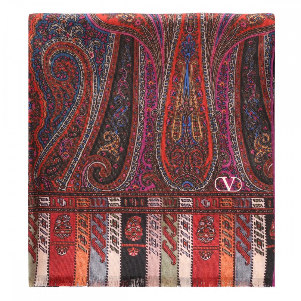 Multicolor silk scarf