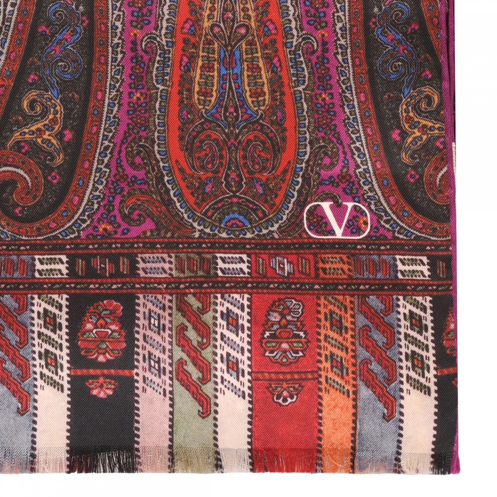 Multicolor silk scarf