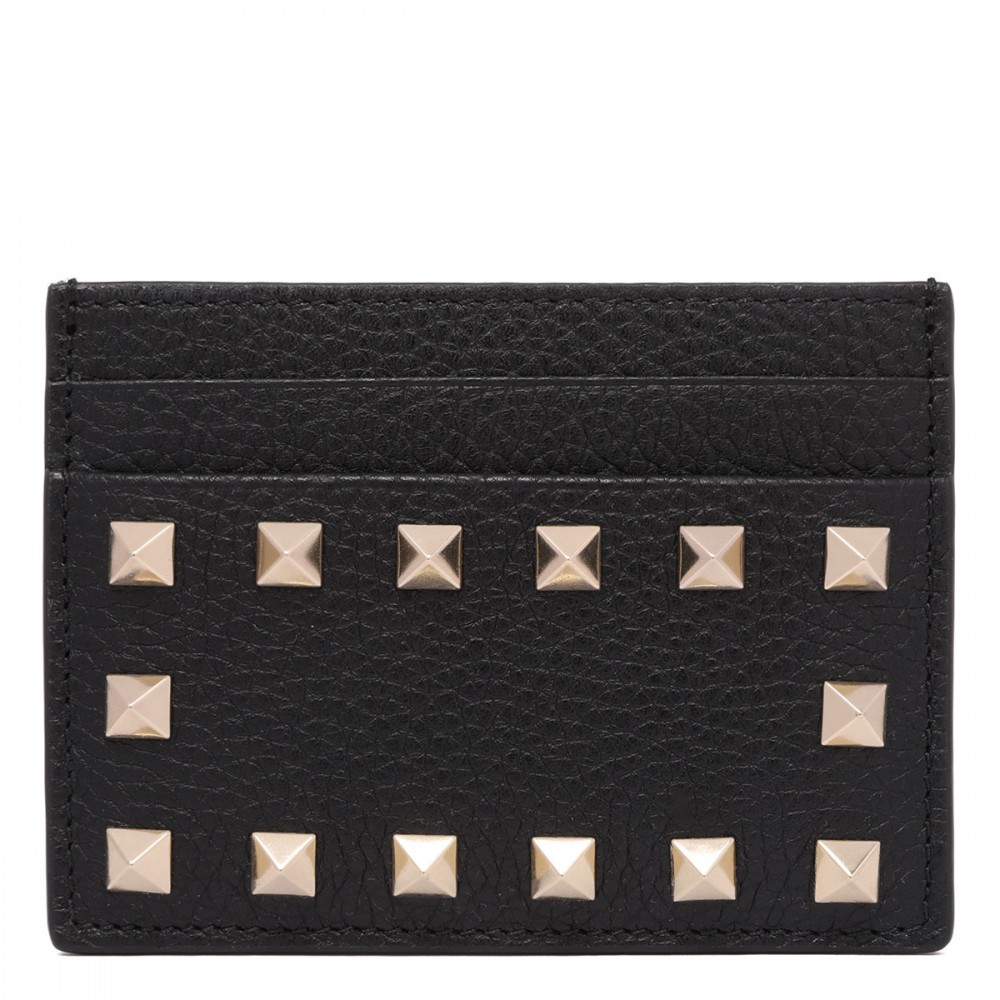 Rockstud black cardholder