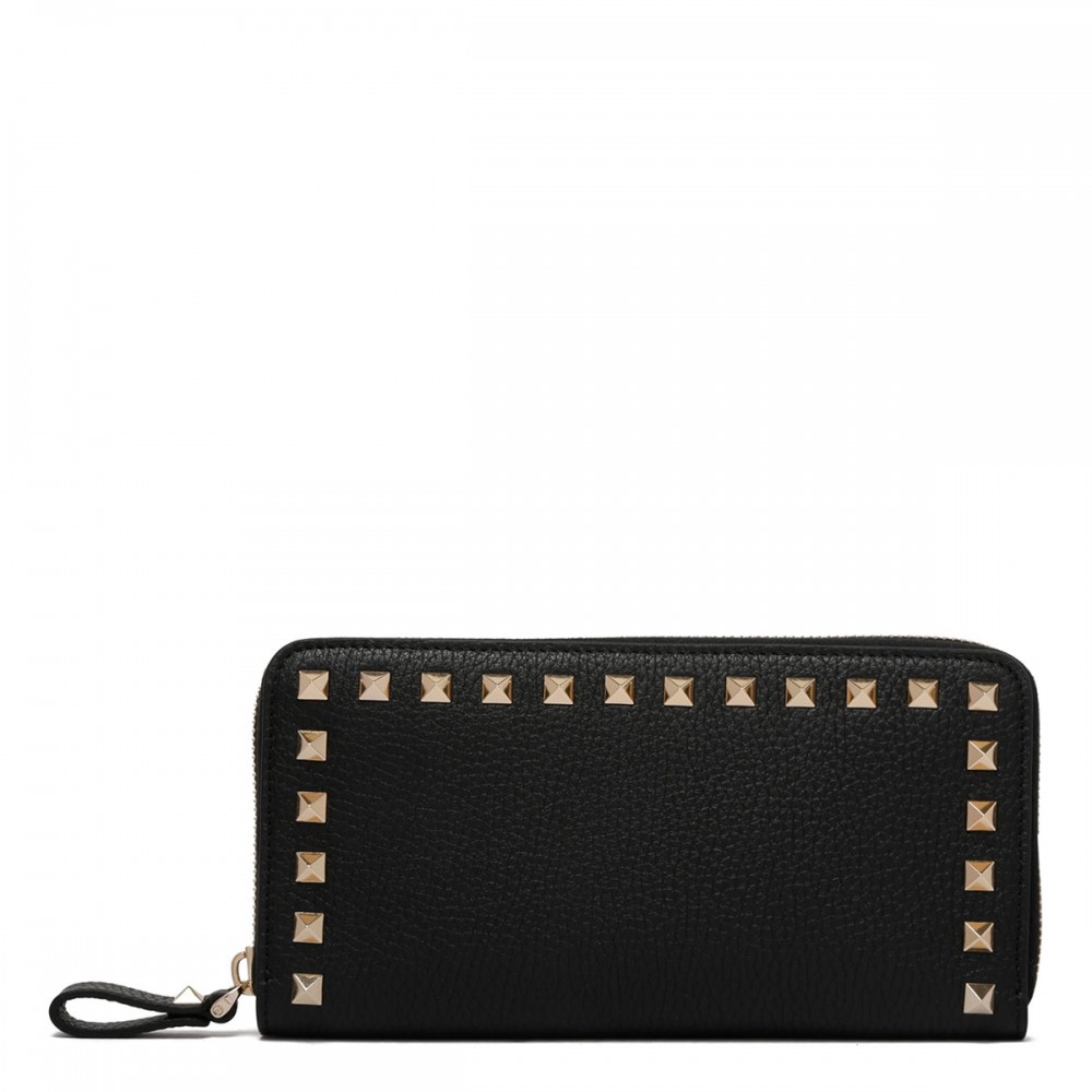 Rockstud zip around wallet