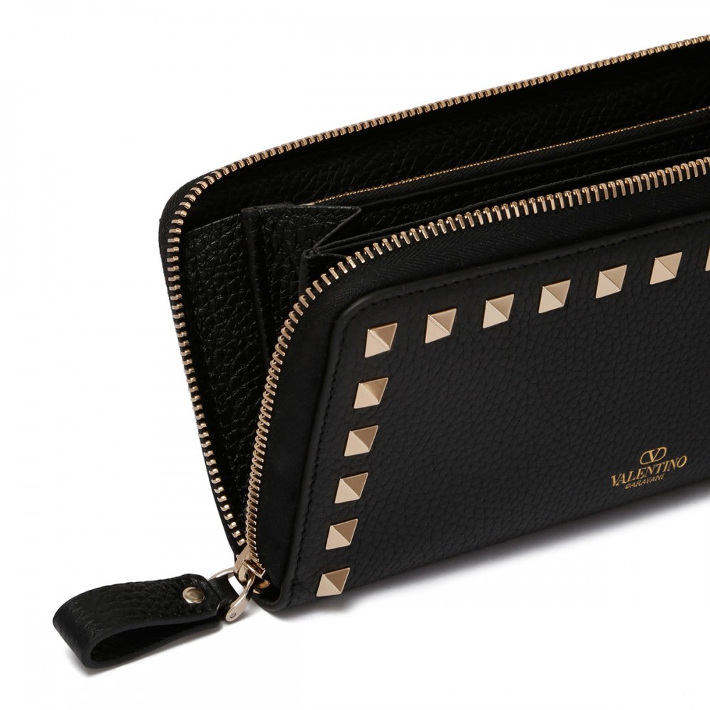 Rockstud zip around wallet