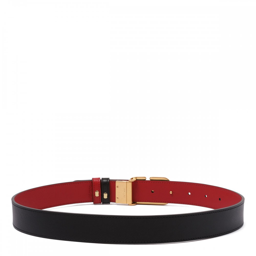 Vlogo signature reversible belt