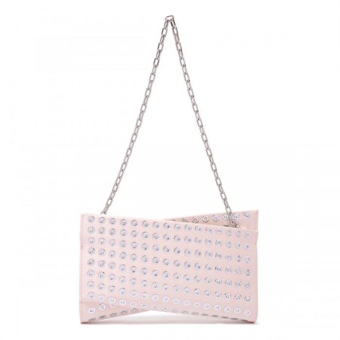 Loubitwist crystal-embellished clutch