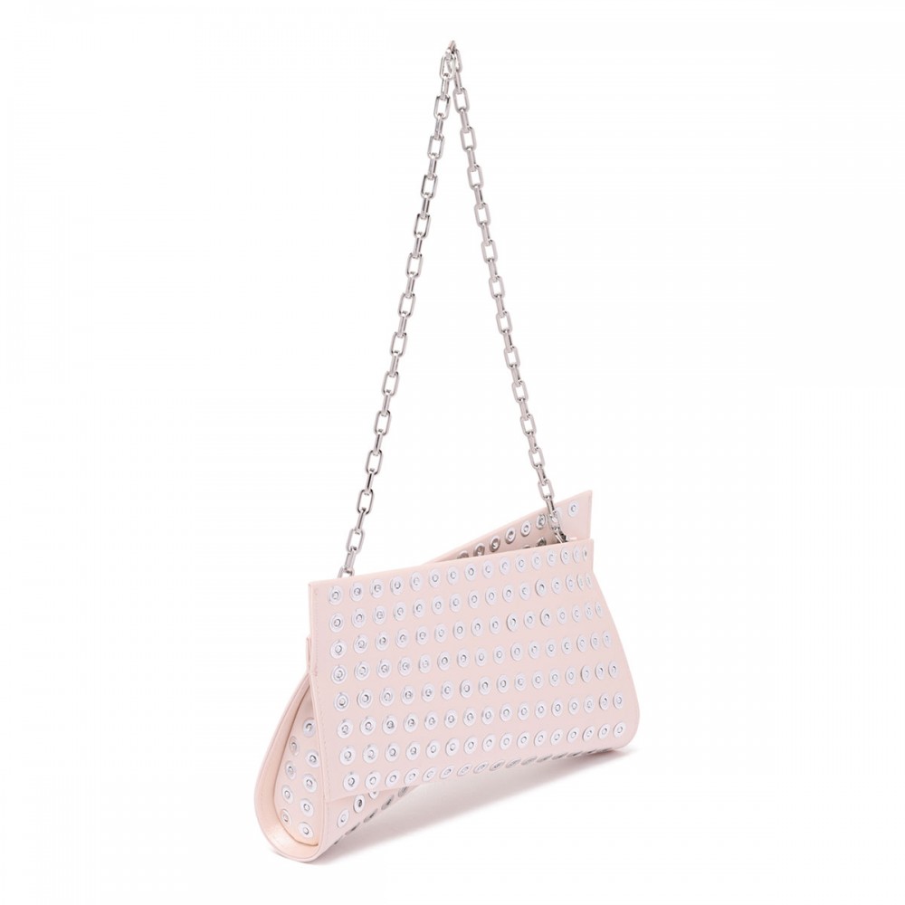 Loubitwist crystal-embellished clutch