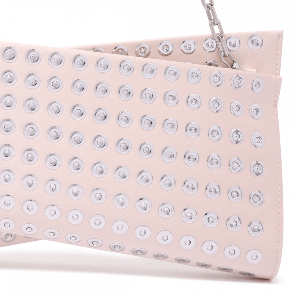 Loubitwist crystal-embellished clutch