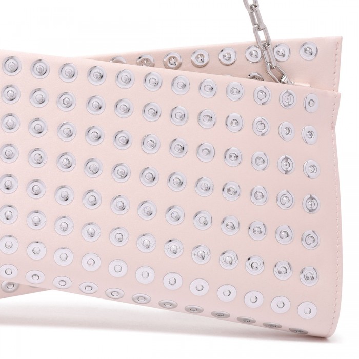 Loubitwist crystal-embellished clutch