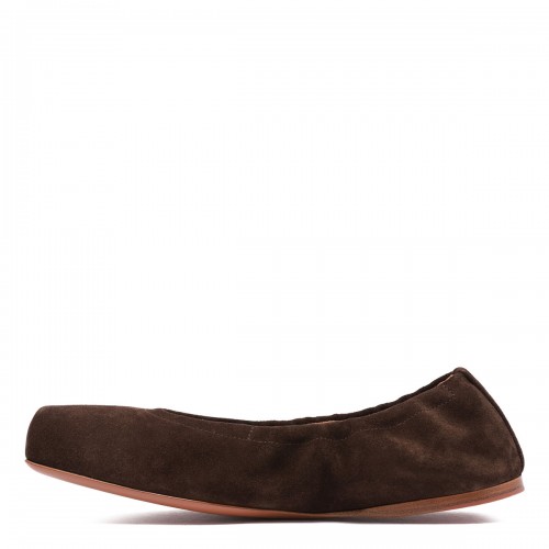 Suede square ballerinas 2