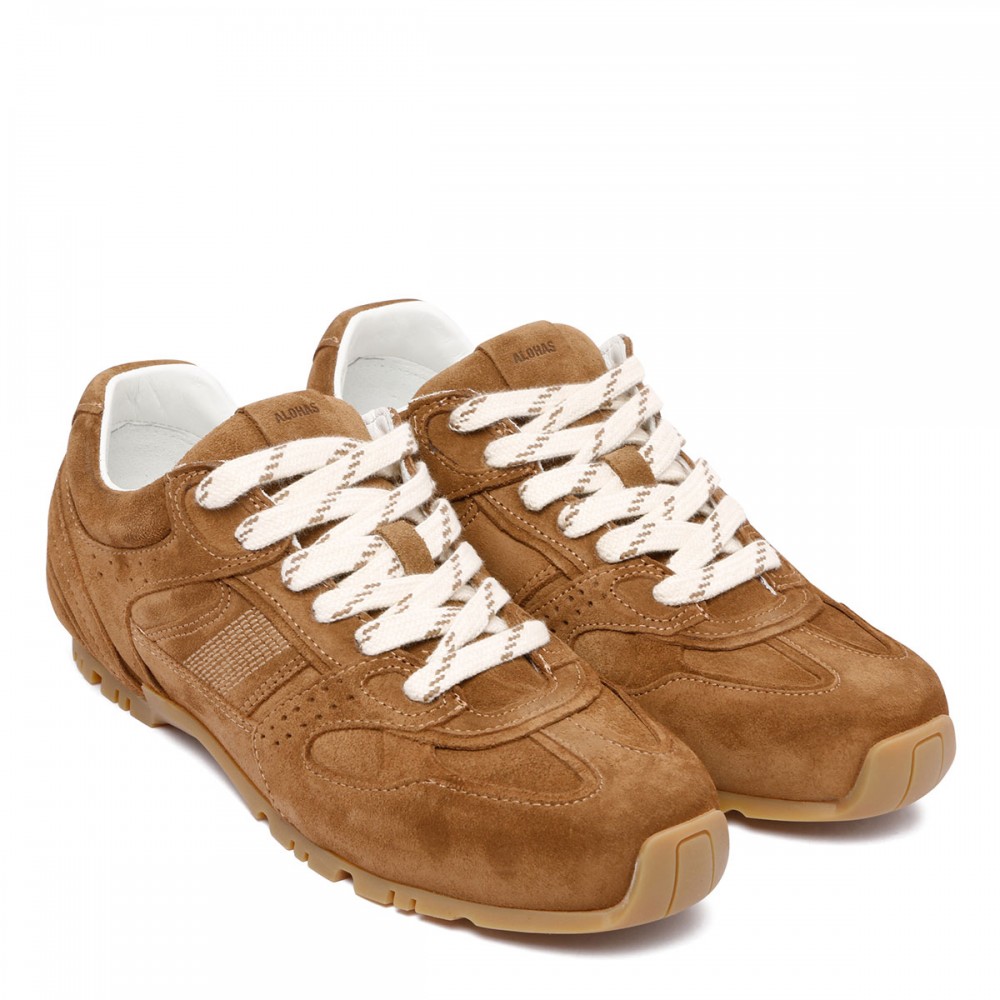 Tb.56 brown suede leather sneakers