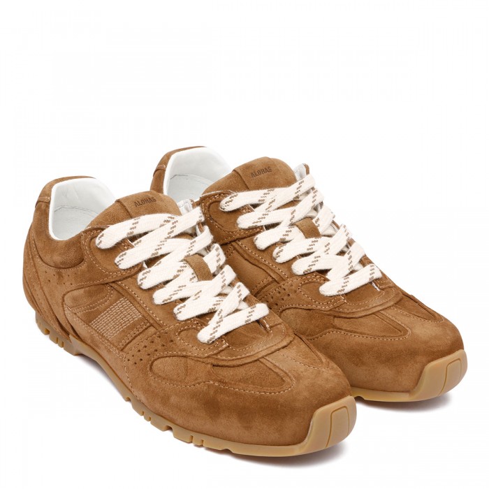 Tb.56 brown suede leather sneakers