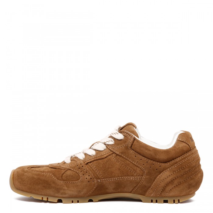 Tb.56 brown suede leather sneakers