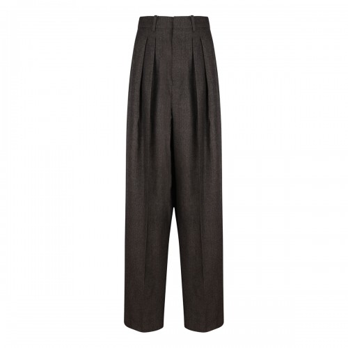 Herringbone wool pants