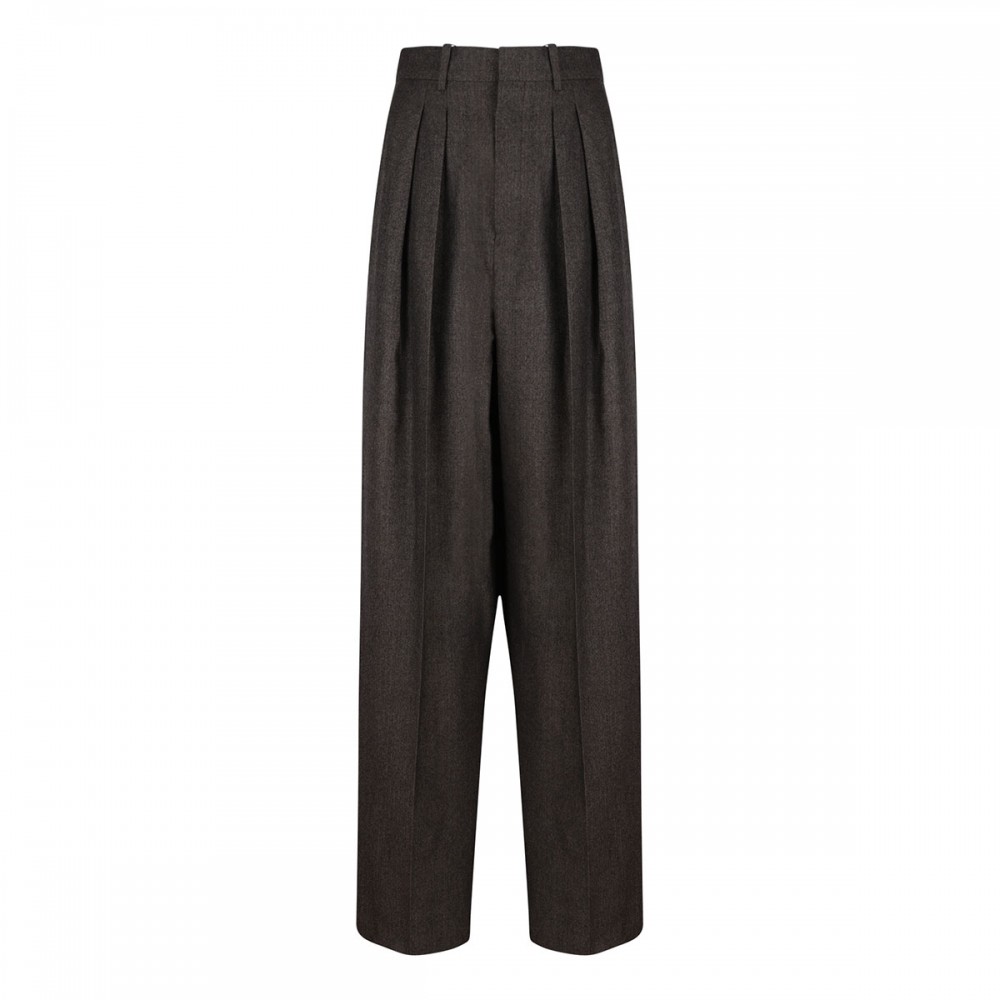 Herringbone wool pants