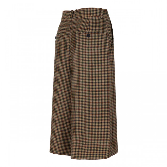 Check wool culottes