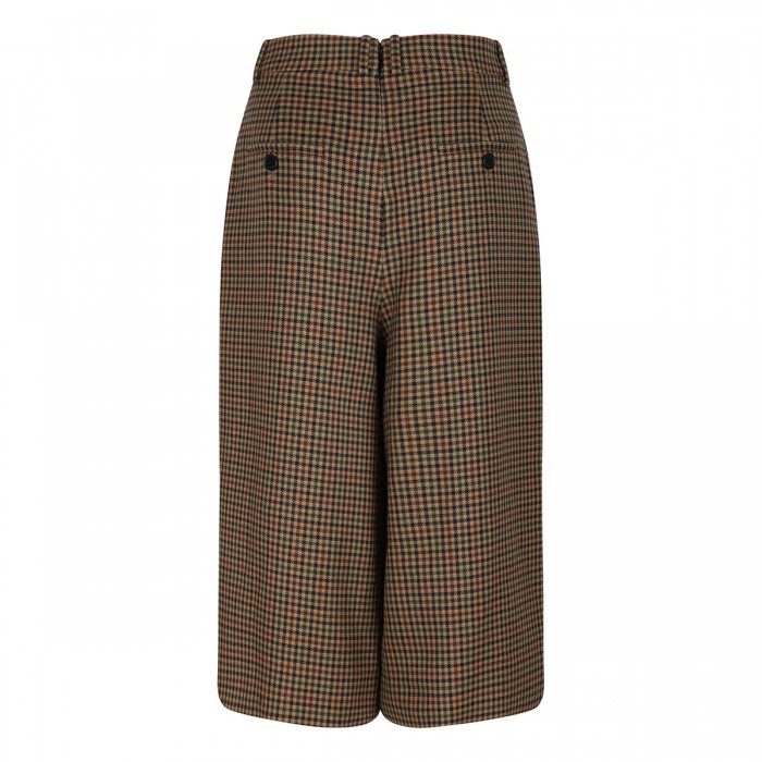 Check wool culottes