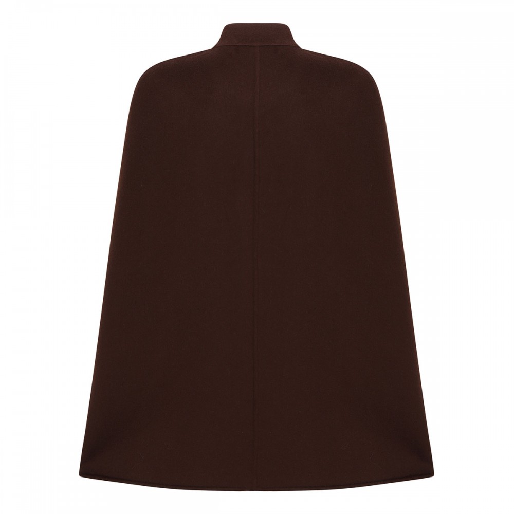 Horsebit wool cape