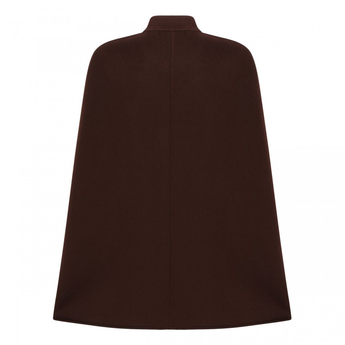 Horsebit wool cape
