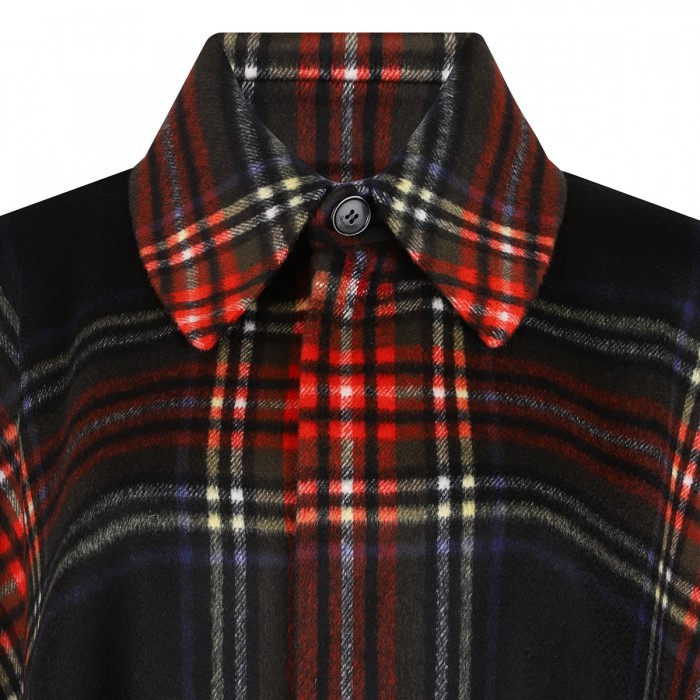Check cashmere cape