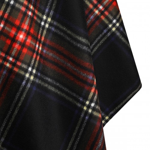 Check cashmere cape 2